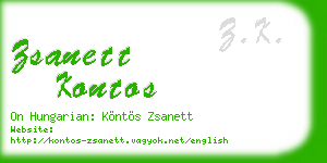 zsanett kontos business card